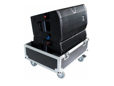 Universal Line Array Speaker Flight Case for Two Speakers with Wheels