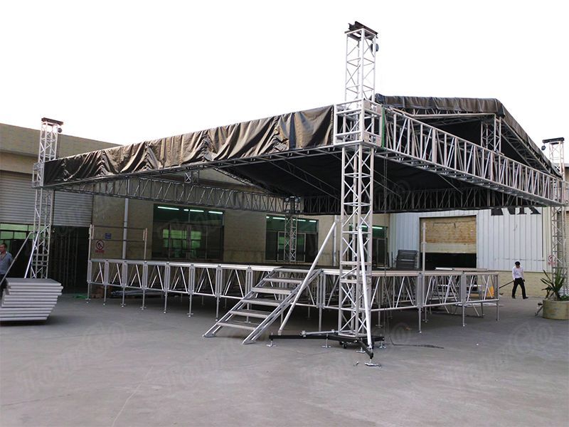 Tourgo Aluminum Truss and Stage for Outdoor Performance, Lighting Concert Truss System with Roof