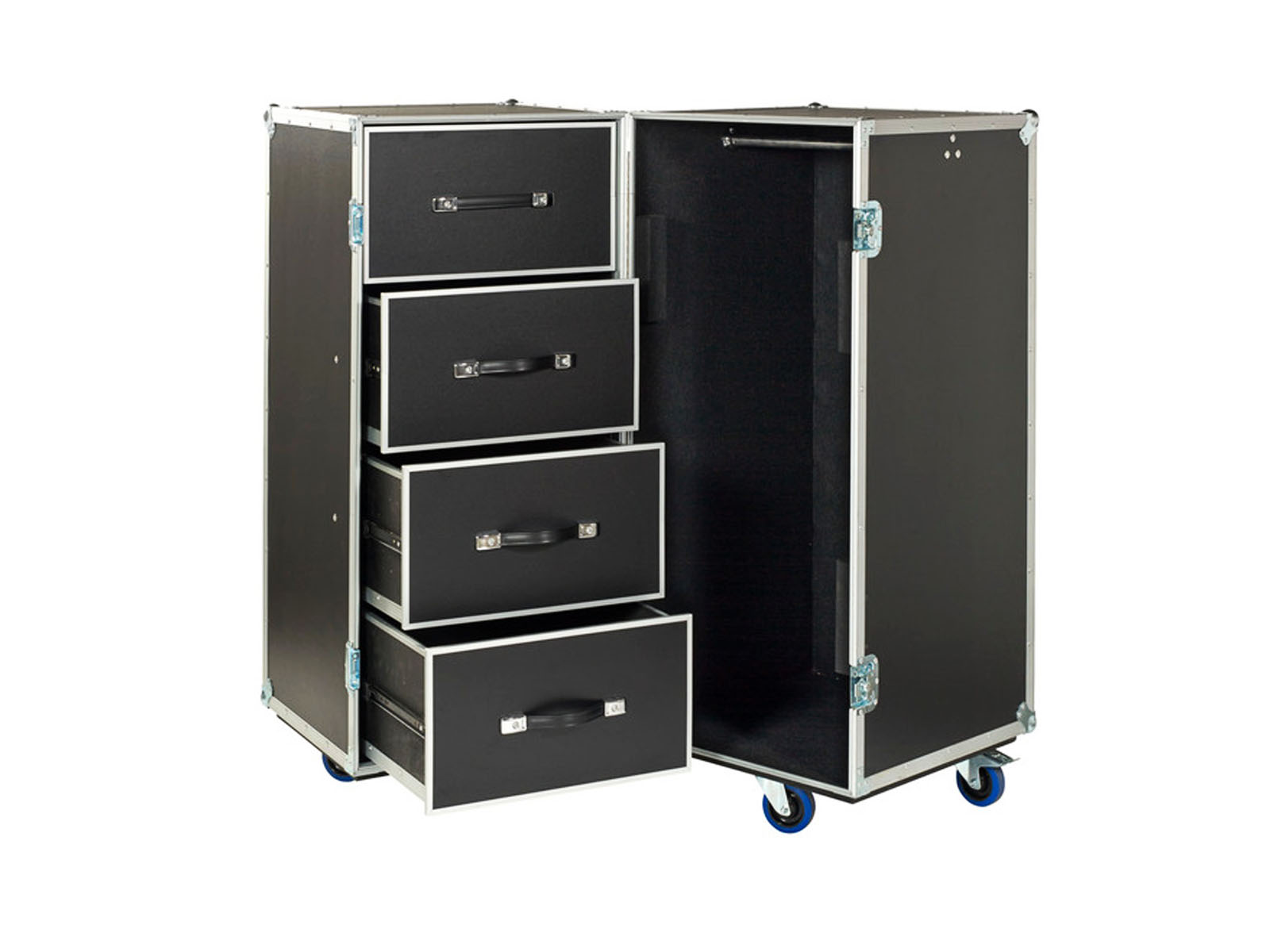 4 DRAWER DOUBLE SIDED ‘HUGE’ WARDROBE CHEST ATA 3/8″ CASE TRUNK