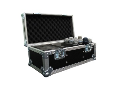 Universal 12 Microphone Flight Case