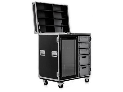 Hospitality Flight Case with Euro Drawers and Fridge
