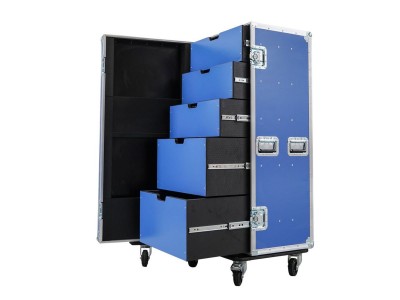 5 Drawer Universal Production Flight Case in Blue