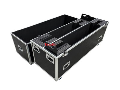 DUAL 55″-65″ Universal Adjustable LCD/ LED/Plasma TV Flight Case With 4″ Wheels