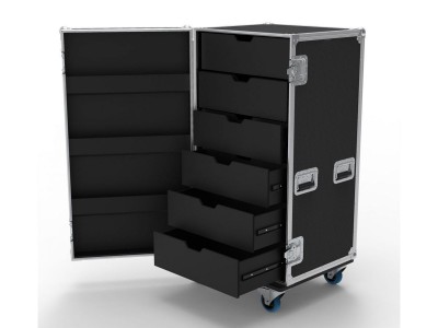 6 Drawer Tech Flight Case with Hinged Lid