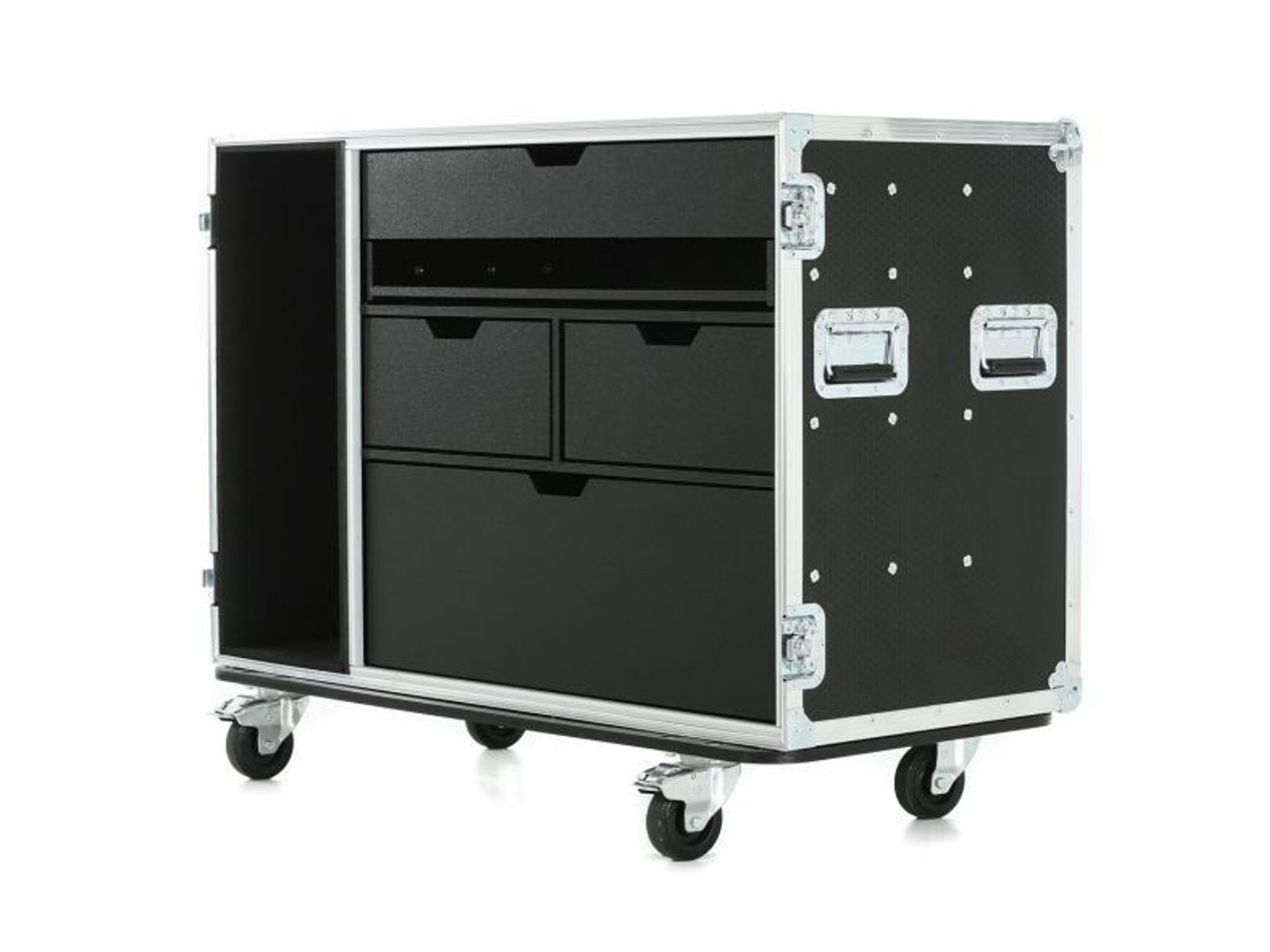 Production Case – 4 Drawer with Keyboard Shelf and PC Storage