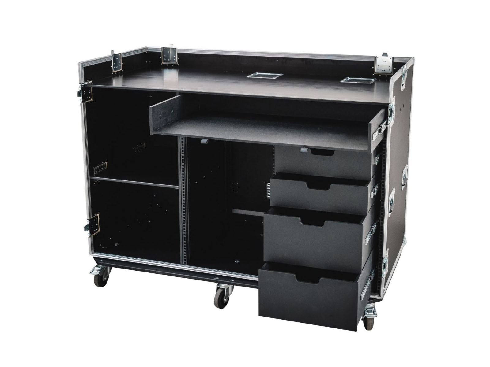 Large Universal Production Case with Drawers and 16U Rack Space