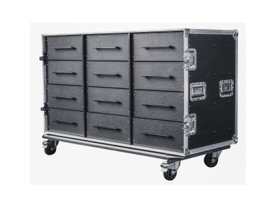 12 Drawer Triple Width Production Flight Case