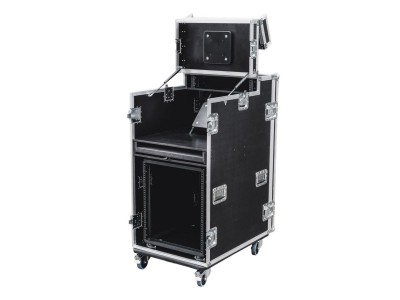 Single 12U Production Flight Case with Pull-Out Drawer