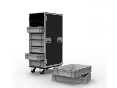18 Drawer Euro Container Flight Case