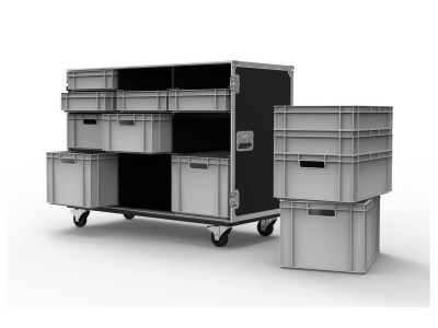 112 Drawer Triple Width Euro Container Flight Case