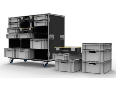 115 Euro Drawer with 3 Stanley Fatmax Organisers Flight Case