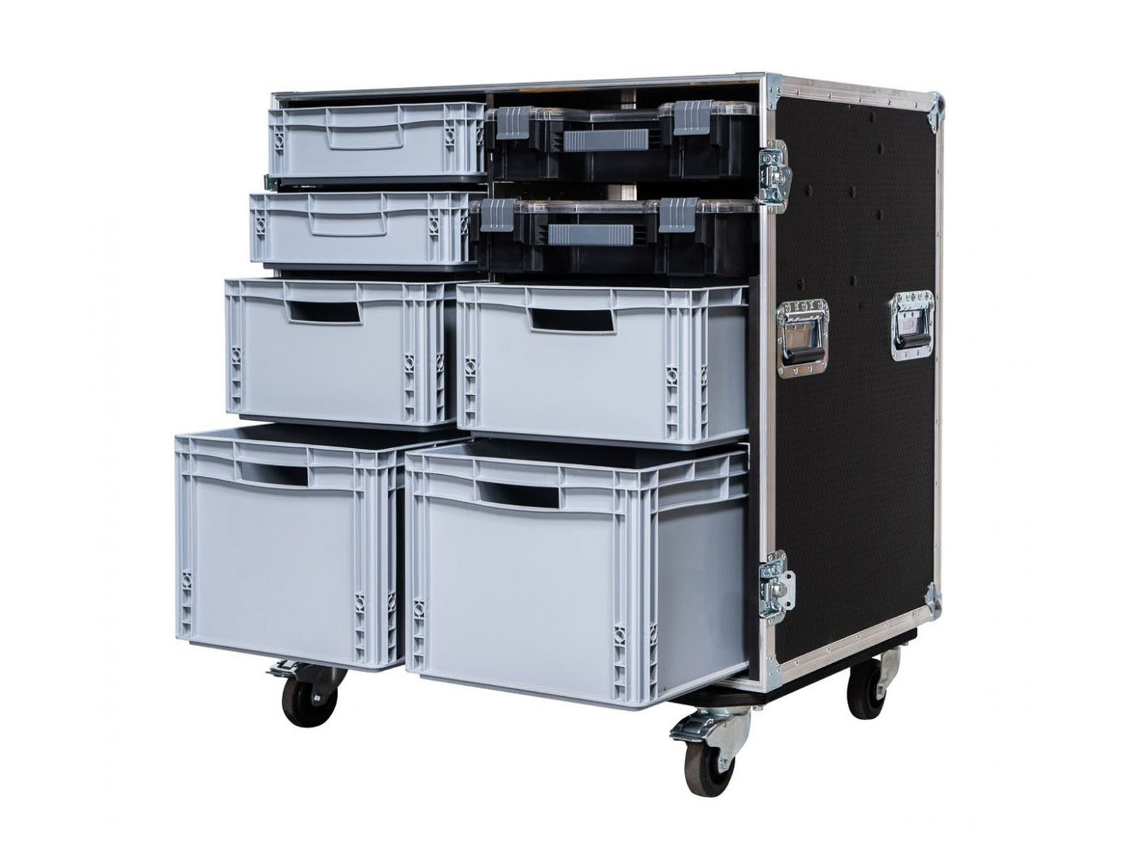 6 Euro Drawer with 2 Fatmax Organisers Flight Case