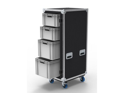 4 Drawer Slide and Slam Euro Container Flight Case