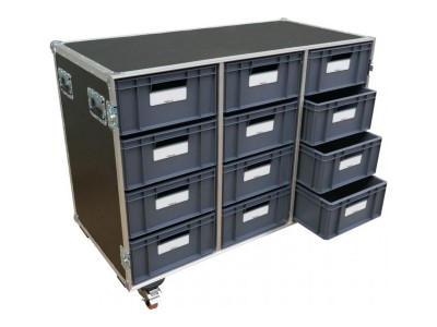 12 Drawer Motorsport / Tool Eurobox Flightcase
