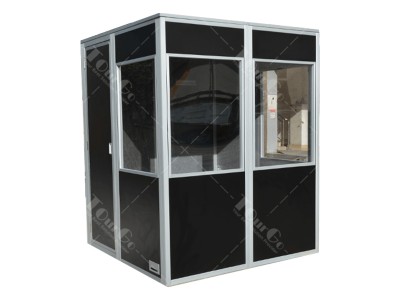 Black Full size conference interpreter booth manufacturer conference translation booths