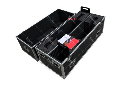 DUAL 32″-55″ Universal Adjustable LCD/LED/Plasma TV Flight Case With 4″ Wheels
