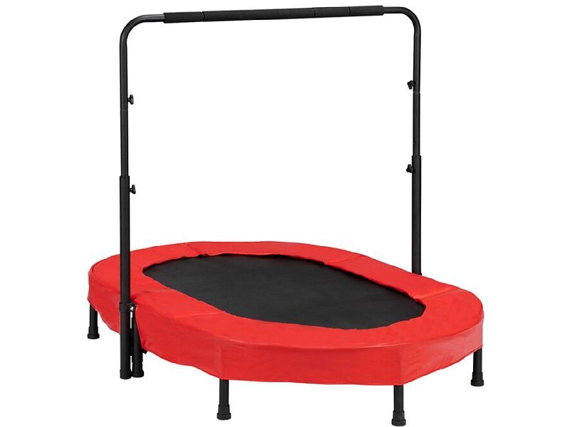 4.66′ Foldable Oval Kid / Toddler Trampoline with Handlebar