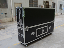 CUSTOM ATA ROAD CASE TO FIT 1 LCD TV MONITOR SCREEN FROM 55”-85” WITH ELECTRIC LIFT