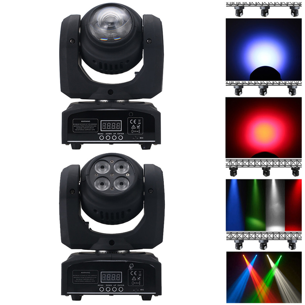 50W RGBW 4in1 LED Moving Head Light DMX512 Stage Party Wash Beam Lighting