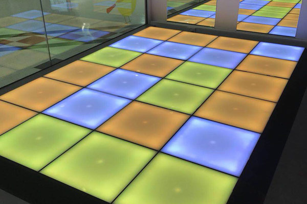Interactive LED dance floor