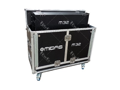 Flight case for Midas M32 flip version with Doghouse