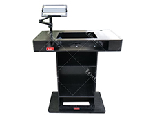 Black CASE DJ Podium Control Tower Dj Stand With Laptop Stand Tool Flight Cases