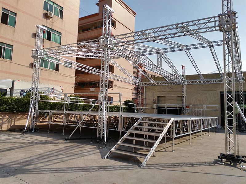 Tourgo Aluminum Stage Truss Pyramid Roof Truss With Portable Stage For