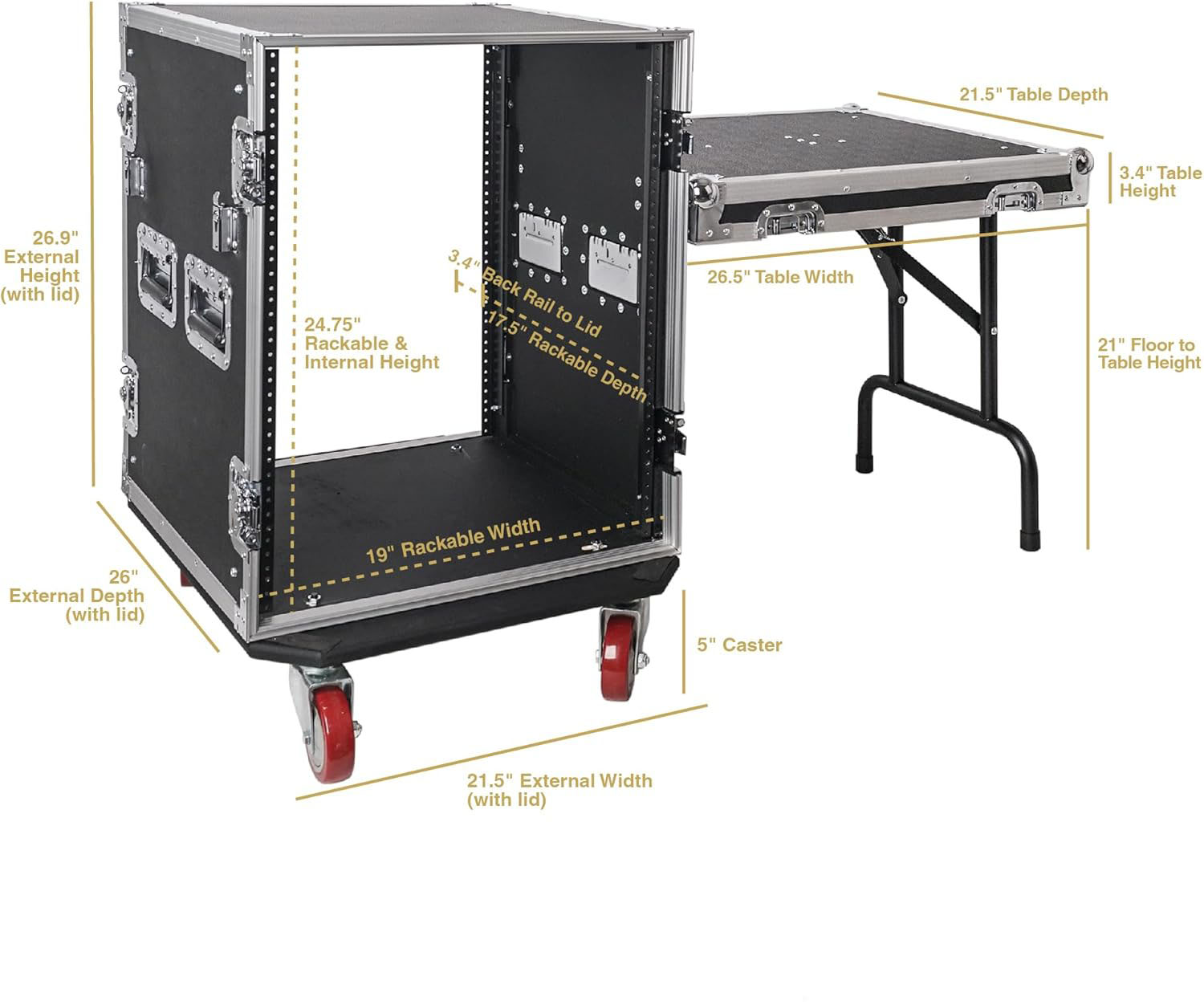 14U PA/DJ Rack/Road Case