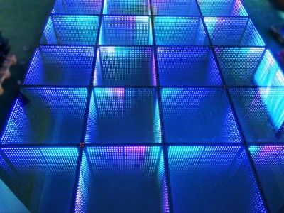 Mirror Glass 3D Starlit Abyss LED Dance Floor