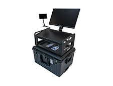 Adjustable angle Birch board plastic Fly Rack case for Dell P2418HT 24″ touch screen monitor MA onPC Command Wing 2RU 3RU
