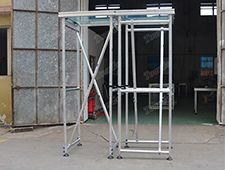 Customize Transparent Acrylic Four Legs Aluminum Stage With 2.5 Height