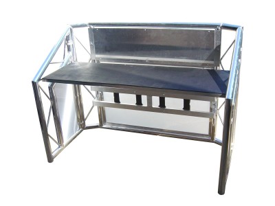 Polished Aluminium Folding DJ Console Stands/Lighting Stands