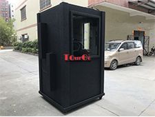 Economical 4′ x 4′ Single Personal Vocal Booth with Bottom Wheels for Recording Studio