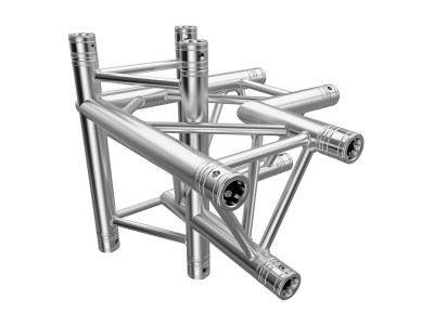 F33 Tri Truss 4 Way 90° Horizontal Truss Corner to Vertical Junction (Up & Down)
