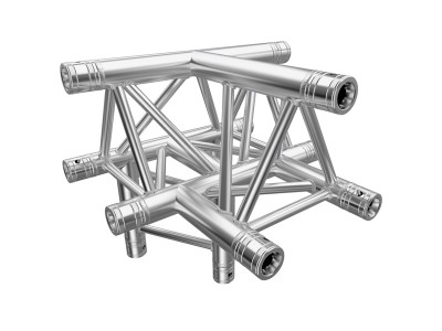 F33 Tri Truss 4 Way 90° Horizontal T- to Vertical Junction (Apex Up)