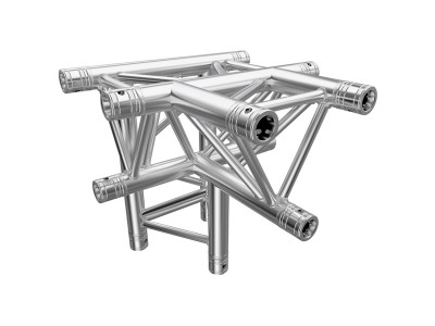 F33 Tri Truss 4 Way Horizontal T- to Vertical Junction (Apex Down)