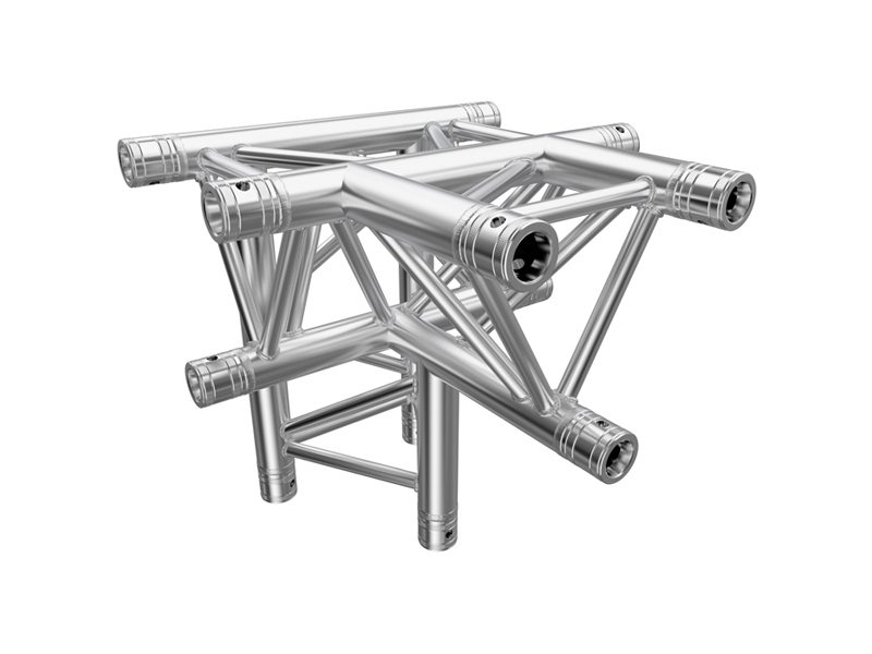 F33 Tri Truss 4 Way Horizontal T- to Vertical Junction (Apex Down)