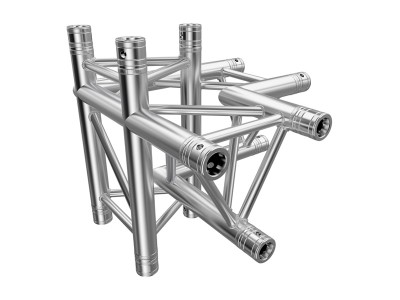 F33 Tri Truss 4 Way 90° Horizontal Truss Corner to Vertical Junction (Up & Down)
