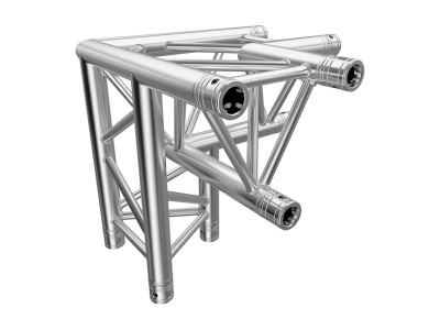 F33 Tri Truss 3 Way 90° Horizontal Corner (Apex Down) to Vertical Junction Left