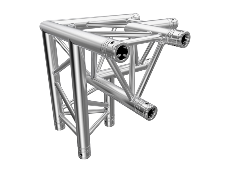 F33 Tri Truss 3 Way 90° Horizontal Corner (Apex Down) to Vertical Junction Left