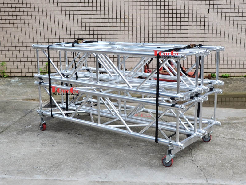 Truss cart with plastic connector support