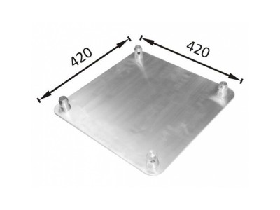 ALUMINUM F44/F44P(400MM) BASE PLATE FIT SQUARE TRUSS
