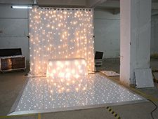 TourGo led white dance floor and backdrop for wedding decoration
