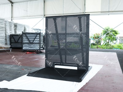 2 BLACK STAGE BARRIER