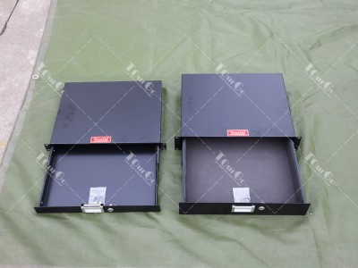 1U 2U Rack Iron drawer case with lock with shockproof cotton