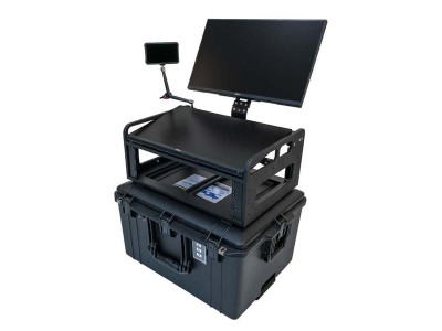 2 pcs Dell P2419H 24” 2U 3U 2ru 3 ru Monitor Fly Rack with flight case for MA onPC Command Wing