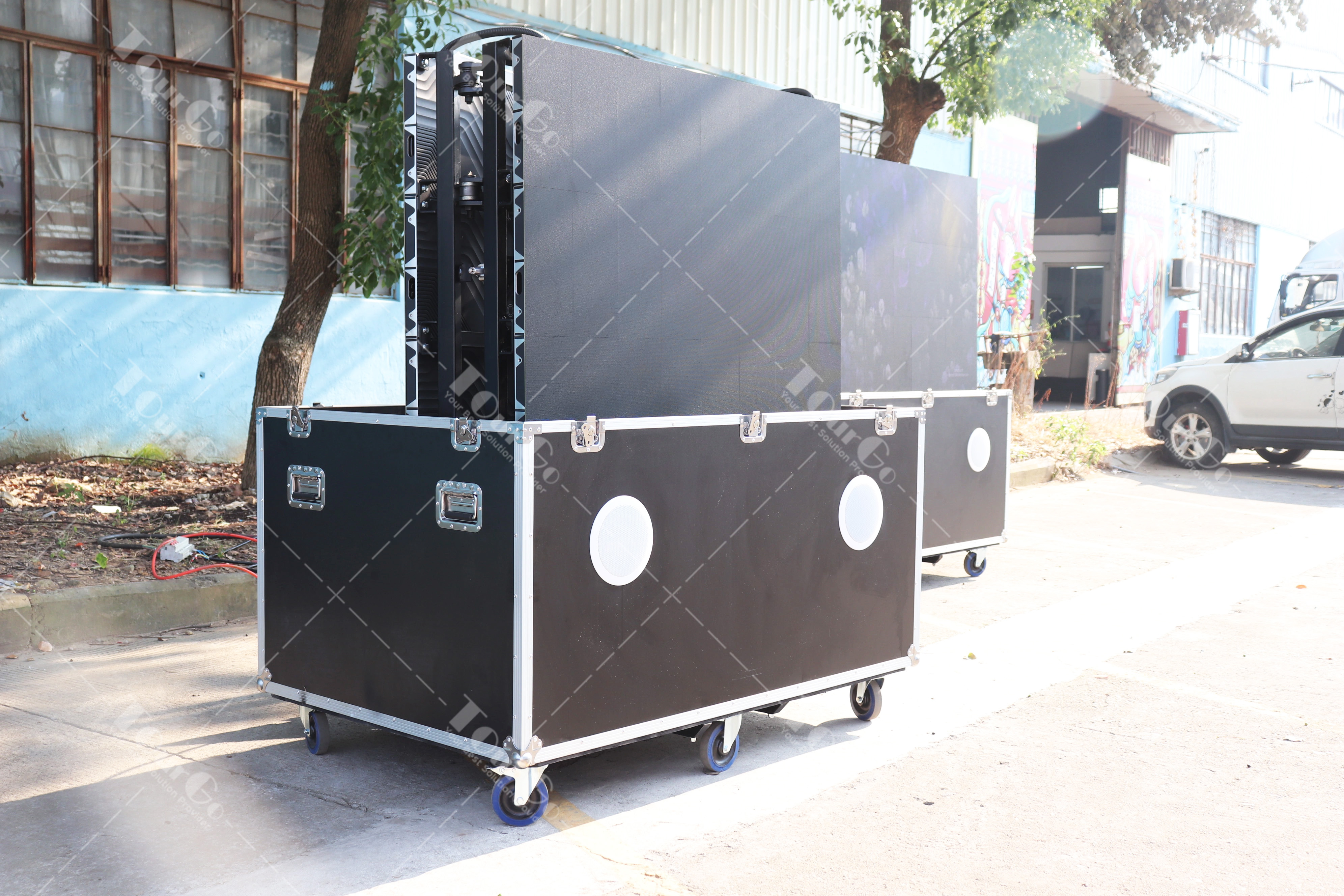 2 Mobile LED Screen Trailer/ Cart