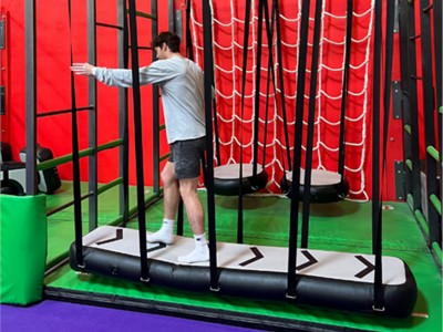 Air Ninja Obstacles-8ft Inflatables Ninja Warrior Course Air Bridge