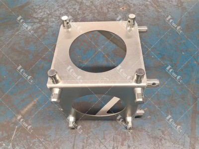 3 Way Square Truss Junction Block with 3 Way 12 Half Conical Couplers