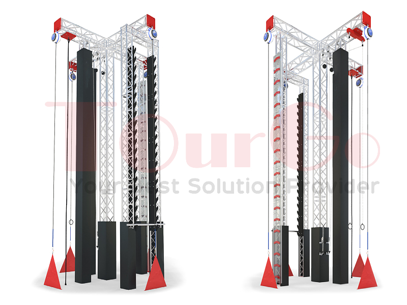 Indoor & Outdoor Obstacles Course Aluminium Truss VERTICAL NINJA